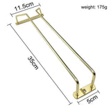 35cm Gold Wine Glass Rack, Under Cabinet Wine Glass Holder Stainless Steel Stemware Rack - Hanging Stemware Holder for Cabinet Kitchen Bar, Set of 2 In Australia - Darrahopens