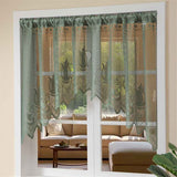Half curtain lace decoration coffee curtain dust blocking curtain atmosphere curved curtain non perforated partition curtain bedroom（Green200*100cm） In Australia - Darrahopens