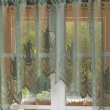 Half curtain lace decoration coffee curtain dust blocking curtain atmosphere curved curtain non perforated partition curtain bedroom（Green200*100cm） In Australia - Darrahopens