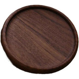 Wooden Black Round Tea Cup Tray Home Serving Plate Tea Coasters for Coffee Wooden for Drinks Bottom for Drinking Cup Coaster Wood 1Pcs（carbon black） In Australia - Darrahopens