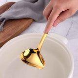 403  Stainless Steel Kitchen Ladle Cooking Utensils with Handle,Heavy Duty Serving Large Soup Spoon,Dishwasher Safe(Gold) In Australia - Darrahopens