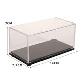 Acrylic Display Case Plastic Box Cube Storage Box Clear Small Assemble Dustproof Showcase  for Collectibles Items（14*7*7.7cm） In Australia - Darrahopens