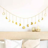 Wall Hanging Boho Aesthetic Room Decor Metal Moons Garland Hanging Art Bohemian Home Decoration for Girls Room Nursery Bedroom Livingroom Dorm, Ideal, Gold In Australia - Darrahopens