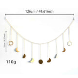 Wall Hanging Boho Aesthetic Room Decor Metal Moons Garland Hanging Art Bohemian Home Decoration for Girls Room Nursery Bedroom Livingroom Dorm, Ideal, Gold In Australia - Darrahopens