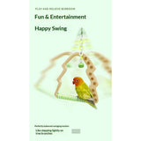 Natural Bird Swing - Tree-Shaped Parrot Perch with Bell and Cork Toys, Spinning Wooden Stand for Parakeets, Budgies, Lovebirds and Small/Medium Birds (White + Green) In Australia - Darrahopens