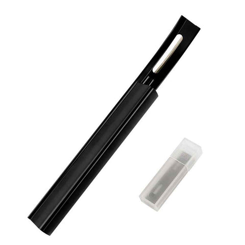 DIY Leather Surface Treatment Arc Thinning Knife Thinning Tool Leather Thinning Knife Leather Carving Tool Peeling Knife With three blades（Black） In Australia - Darrahopens
