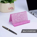 3pcs Business Card Holder for Desk, Acrylic Business Card Holders Shine Card Stand Organizer Cards Display for Office Exhibition, Purple（pink） In Australia - Darrahopens