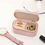 Mini Jewelry Travel Case, Velvet Small Travel Jewelry Box, Portable Jewelry Travel Organizer Box for Rings Earrings Necklaces （Pink） In Australia - Darrahopens