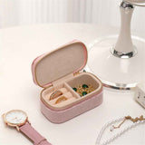Mini Jewelry Travel Case, Velvet Small Travel Jewelry Box, Portable Jewelry Travel Organizer Box for Rings Earrings Necklaces （Pink） In Australia - Darrahopens