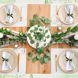 6 Set Cloth Napkins  Scalloped Embroidery Cloth Napkins Washable Polyester Table Dinner for Hotel Restaurant Weddings Events Parties (Bean green border) In Australia - Darrahopens