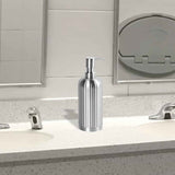 Soap Dispenser , Stripe Design Dish Soap Dispenser Brushed Nickel, Refillable Liquid Hand Soap Dispenser for Bathroom, Kitchen Soap Dispenser Premium Stainless Steel In Australia - Darrahopens