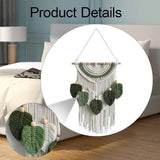 Leaves Woven Tapestry Leaf Tassel Boho Craft Chic Backdrop Macrame Wall Hanging Home Decoration for Home Dorm Wedding Bedroom In Australia - Darrahopens