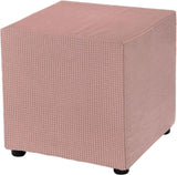Waterproof  Cover Square Storage  Jacquard Stretch Footrest Foot Stool Cover Square Folding Storage Stool Protector with Elastic Band  Pink In Australia - Darrahopens