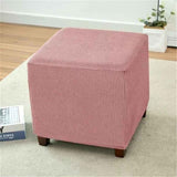 Waterproof  Cover Square Storage  Jacquard Stretch Footrest Foot Stool Cover Square Folding Storage Stool Protector with Elastic Band  Pink In Australia - Darrahopens