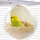 Bird Nest for Cage Bite-Resistant, Washable Clear Observation Small Bird House Hanging, Warm Birds Bed Plush Hut, Parakeet Nest to Lay Eggs Breeding Sleeping（white） In Australia - Darrahopens