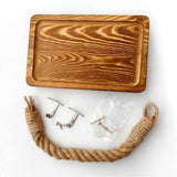 Farmhouse Toilet Paper Holder–Beach Rope Bathroom Decor, Wood Toilet Paper Roll Holder with Shelf, Nautical Bathroom Accessory Tissue Holder Towel Rack– Brown In Australia - Darrahopens