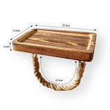 Farmhouse Toilet Paper Holder–Beach Rope Bathroom Decor, Wood Toilet Paper Roll Holder with Shelf, Nautical Bathroom Accessory Tissue Holder Towel Rack– Brown In Australia - Darrahopens