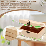Wooden Jewelry Box Unfinished Storage Organizer Compact Rectangle for Earrings Rings Beads Home Use（20*15*9cm） In Australia - Darrahopens
