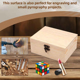 Wooden Jewelry Box Unfinished Storage Organizer Compact Rectangle for Earrings Rings Beads Home Use（20*15*9cm） In Australia - Darrahopens
