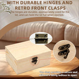 Wooden Jewelry Box Unfinished Storage Organizer Compact Rectangle for Earrings Rings Beads Home Use（20*15*9cm） In Australia - Darrahopens