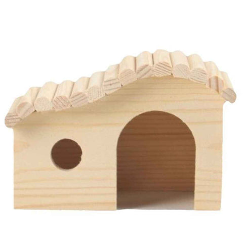 Hamster Wooden House with Windows Rat Wood Hideout Small Animal Climbing Play Hut for Dwarf Hamster Sugar Gliders Gerbil In Australia - Darrahopens
