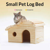 Hamster Wooden House with Windows Rat Wood Hideout Small Animal Climbing Play Hut for Dwarf Hamster Sugar Gliders Gerbil In Australia - Darrahopens