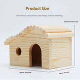 Hamster Wooden House with Windows Rat Wood Hideout Small Animal Climbing Play Hut for Dwarf Hamster Sugar Gliders Gerbil In Australia - Darrahopens