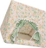 Guinea Pig Hideout Large with Curtain, Bunny Hideout, Machine Washable Guinea Pig Hide Tent Houses & Habitats, Small Animal Hideout for Pet Rabbit, Ferret,Squirrel (Flower, L) In Australia - Darrahopens