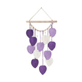 Wall Hanging Leaves Chic Woven Leaf Tassels Decoration Cotton Ornaments Tapestry Room Decor Modern Bohemian Handmade Feather Wall Art Decorations for Apartment Backdrop  (Purple) In Australia - Darrahopens