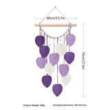 Wall Hanging Leaves Chic Woven Leaf Tassels Decoration Cotton Ornaments Tapestry Room Decor Modern Bohemian Handmade Feather Wall Art Decorations for Apartment Backdrop  (Purple) In Australia - Darrahopens