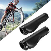 1 Pair Leather Grips Lock On Locking PU Handlebar Grips Grip Handle End Holding Locking Grips for  Mountain Bike(Black) In Australia - Darrahopens