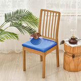 Pu Leather Dining Chair Seat Covers Set of 4, Waterproof Dining Seat Covers Stretch Chair Covers for Dining Chairs/Kitchen Room/Hotel, (dark blue) In Australia - Darrahopens