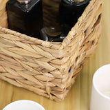 1pcs Water Hyacinth Wicker Storage Baskets, Pantry Baskets Kitchen Organizers,Hand-Woven Baskets， 3-Section Wicker Baskets For Shelves（23*10*13CM） In Australia - Darrahopens