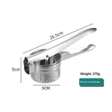 Manual juicer, stainless steel vegetable squeezer, water god, dumpling filling press, lemon orange juicer, mashed potato press（410 juicer - hollowed out design） In Australia - Darrahopens