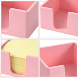 2 note boxes, office stationery square convenience stickers storage box, silicone minimalist luxury desktop decoration, Black+pink In Australia - Darrahopens