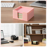 2 note boxes, office stationery square convenience stickers storage box, silicone minimalist luxury desktop decoration, Black+pink In Australia - Darrahopens