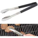 10in Stainless steel food clip, cake clip, baking bread clip, steak clip, barbecue clip, kitchen tool（Black） In Australia - Darrahopens