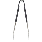 10in Stainless steel food clip, cake clip, baking bread clip, steak clip, barbecue clip, kitchen tool（Black）