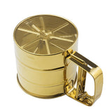Stainless Steel Fine Mesh Sieve Flour Sifter Flour Cup Sifte A unique gifts for baking enthusiasts (Golden)
