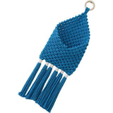 Handwoven Cotton Tassels Wall Hanging Basket Organizers Pocket For Dried Flower Mail Holder Nursery Home Decoration Wall Hanging Basket（Blue） In Australia - Darrahopens
