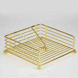 Napkin Holder for Table, Flat Napkin Dispenser with Weighted Arm, Square Cocktail Paper Holder of Elegant Rustic Iron for Kitchen Dining Room Decor Restaurant Farmhouse Hotel Party, Gold In Australia - Darrahopens
