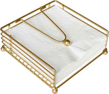 Napkin Holder for Table, Flat Napkin Dispenser with Weighted Arm, Square Cocktail Paper Holder of Elegant Rustic Iron for Kitchen Dining Room Decor Restaurant Farmhouse Hotel Party, Gold In Australia - Darrahopens