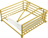 Napkin Holder for Table, Flat Napkin Dispenser with Weighted Arm, Square Cocktail Paper Holder of Elegant Rustic Iron for Kitchen Dining Room Decor Restaurant Farmhouse Hotel Party, Gold In Australia - Darrahopens