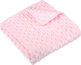 Baby Blanket for Girls, Soft Crib Blanket 95*75cm, Newborn Blankets for Nursery, Stroller, Toddler Bed, Carseat, Double Layer, Pink In Australia - Darrahopens