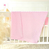 Baby Blanket for Girls, Soft Crib Blanket 95*75cm, Newborn Blankets for Nursery, Stroller, Toddler Bed, Carseat, Double Layer, Pink In Australia - Darrahopens