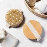 2-Pack Dry Brushing Body Brush for Lymphatic Drainage, Round Dry Exfoliating Brush with Massage Nodes for Cellulite, Dry Skin In Australia - Darrahopens