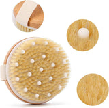 2-Pack Dry Brushing Body Brush for Lymphatic Drainage, Round Dry Exfoliating Brush with Massage Nodes for Cellulite, Dry Skin In Australia - Darrahopens