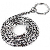 Dog P snake chain titanium steel metal dog training plug/collar is recommended for professional training (silver 4.5 * 45cm) In Australia - Darrahopens