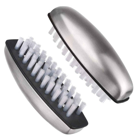 2pcs Vegetable and Fruit Cleaning Brush,  Stainless Steel Cleaning Brush, Microfiber Scrubbing Pad, Multipurpose Kitchen Tool In Australia - Darrahopens