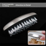 2pcs Vegetable and Fruit Cleaning Brush,  Stainless Steel Cleaning Brush, Microfiber Scrubbing Pad, Multipurpose Kitchen Tool In Australia - Darrahopens